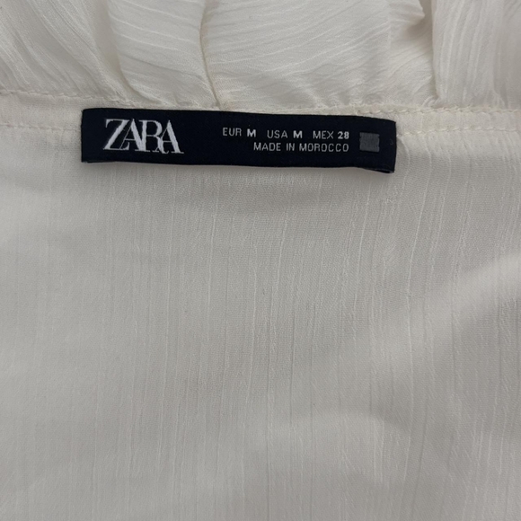Zara Cream Ruffle Blouse - Picture 3 of 4
